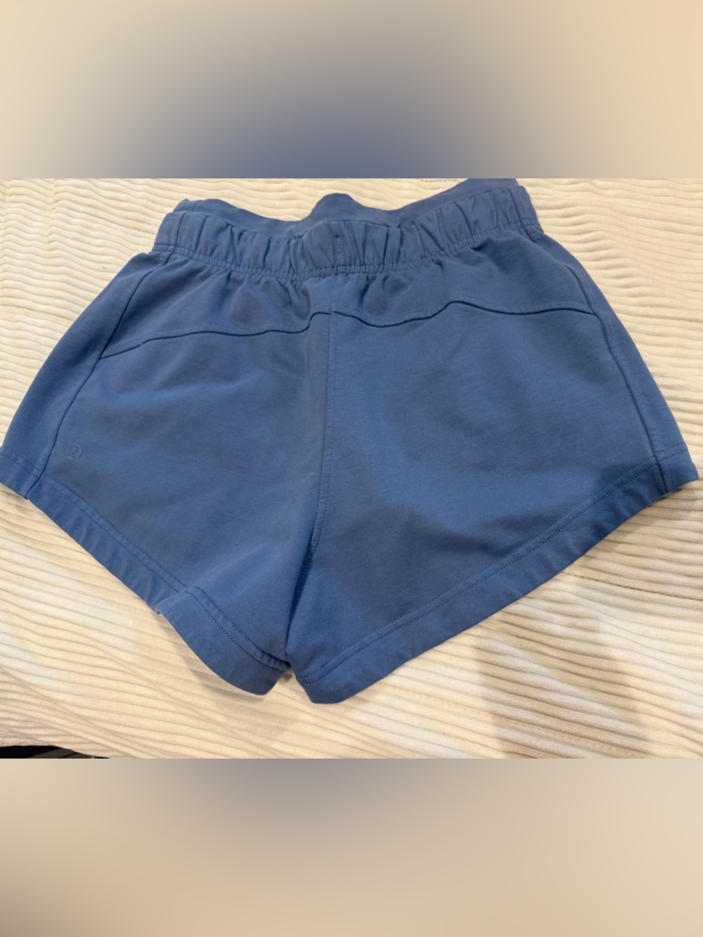 lululemon athletica Inner Glow High Rise 3” Blue Drawstring Athletic Shorts - Picture 5 of 9